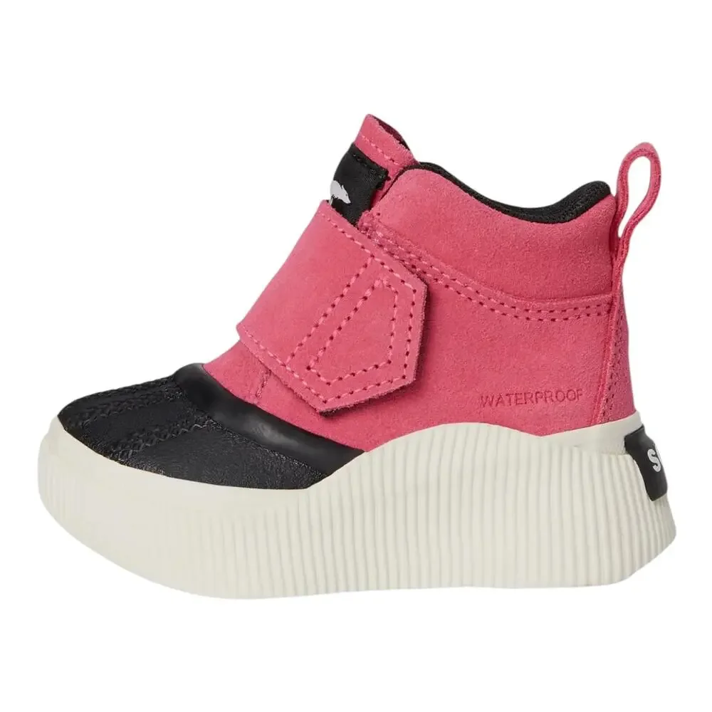 Sorel Toddler's Out N About IV Suede Waterproof Strap Booties Pink Black Size 4T